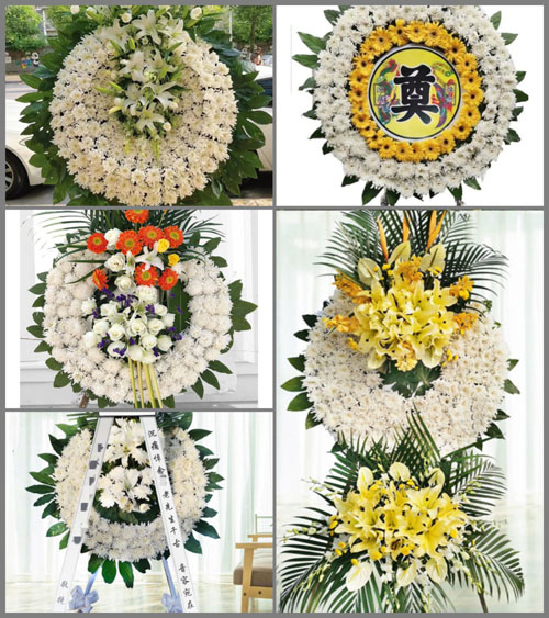 北京房山区周口店地区云峰寺村花圈速递